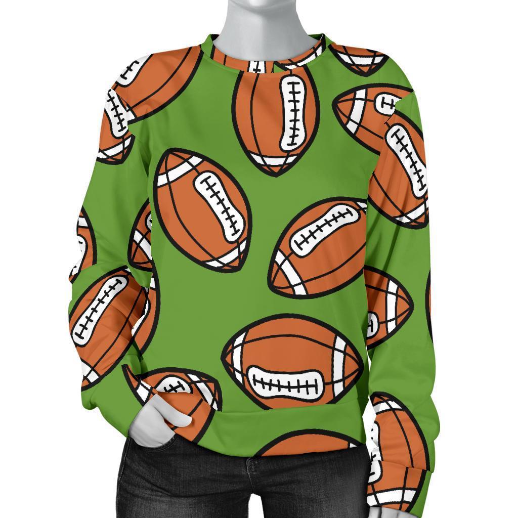 American Football Print Pattern Women's Sweatshirt-grizzshop