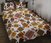 American Football Rugby Ball Pattern Print Bed Set Quilt-grizzshop