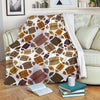 American Football Rugby Ball Pattern Print Blanket-grizzshop