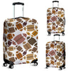 American Football Rugby Ball Pattern Print Luggage Cover Protector-grizzshop