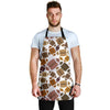 American Football Rugby Ball Pattern Print Men's Apron-grizzshop