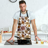 American Football Rugby Ball Pattern Print Men's Apron-grizzshop