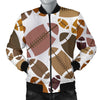 American Football Rugby Ball Pattern Print Men's Bomber Jacket-grizzshop