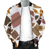 American Football Rugby Ball Pattern Print Men's Bomber Jacket-grizzshop