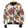 American Football Rugby Ball Pattern Print Men's Bomber Jacket-grizzshop