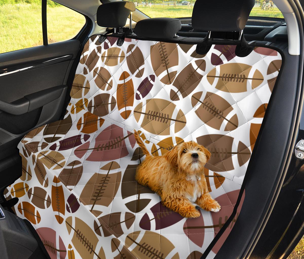 American Football Rugby Ball Pattern Print Pet Car Seat Cover-grizzshop