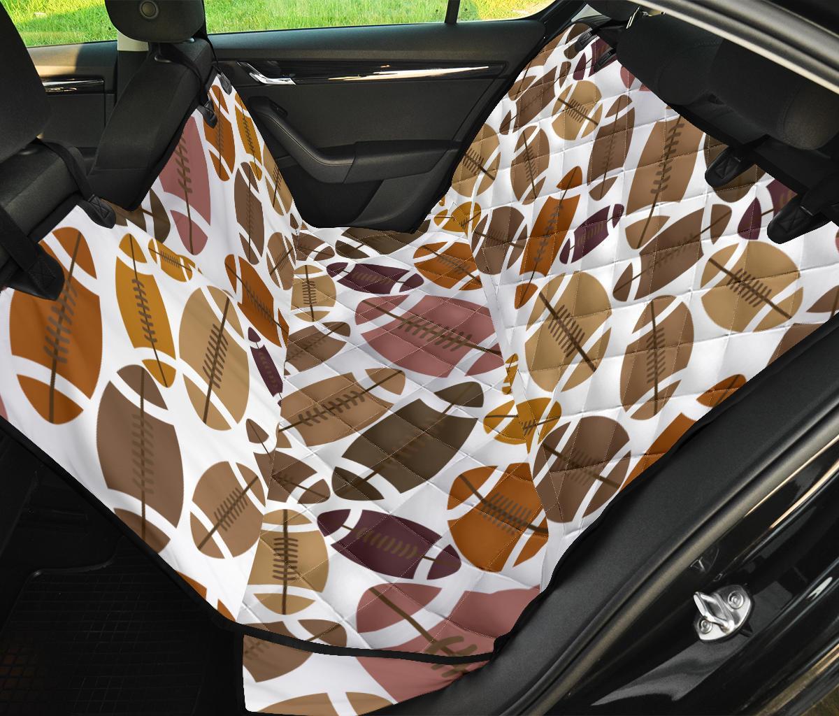 American Football Rugby Ball Pattern Print Pet Car Seat Cover-grizzshop