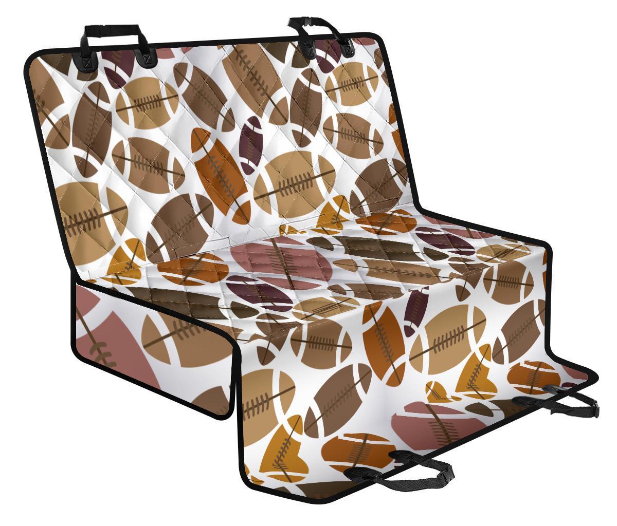 American Football Rugby Ball Pattern Print Pet Car Seat Cover-grizzshop