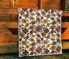 American Football Rugby Ball Pattern Print Quilt-grizzshop