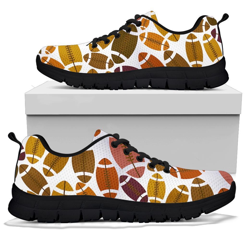 American Football Rugby Ball Pattern Print Sneaker Shoes For Men Women-grizzshop