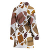 American Football Rugby Ball Pattern Print Women Long Robe-grizzshop