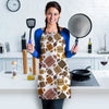 American Football Rugby Ball Pattern Print Women's Apron-grizzshop