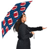 American Football Rugby Ball Print Pattern Automatic Foldable Umbrella-grizzshop