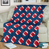 American Football Rugby Ball Print Pattern Blanket-grizzshop