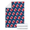 American Football Rugby Ball Print Pattern Blanket-grizzshop