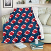 American Football Rugby Ball Print Pattern Blanket-grizzshop