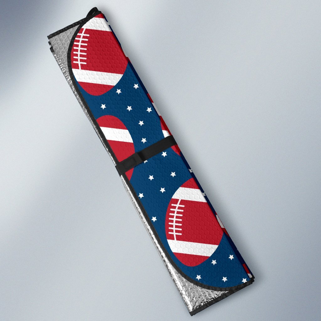 American Football Rugby Ball Print Pattern Car Sun Shade-grizzshop