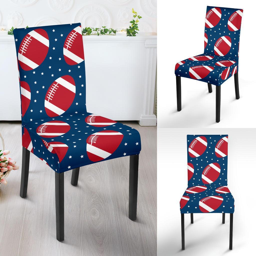 American Football Rugby Ball Print Pattern Chair Cover-grizzshop
