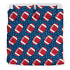 American Football Rugby Ball Print Pattern Duvet Cover Bedding Set-grizzshop