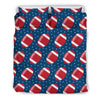 American Football Rugby Ball Print Pattern Duvet Cover Bedding Set-grizzshop