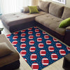 American Football Rugby Ball Print Pattern Floor Mat-grizzshop