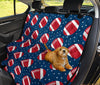 American Football Rugby Ball Print Pattern Pet Car Seat Cover-grizzshop