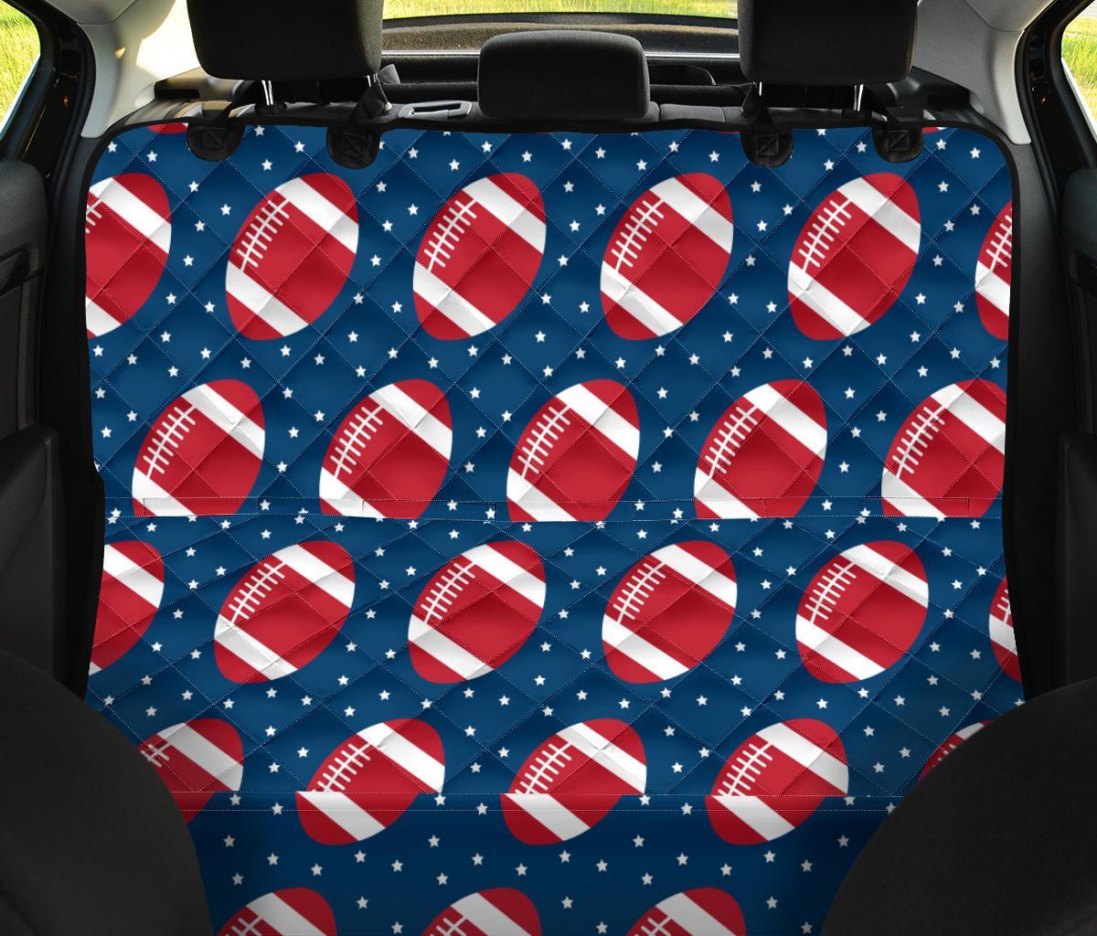 American Football Rugby Ball Print Pattern Pet Car Seat Cover-grizzshop