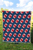 American Football Rugby Ball Print Pattern Quilt-grizzshop