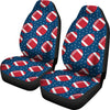 American Football Rugby Ball Print Pattern Universal Fit Car Seat Covers-grizzshop