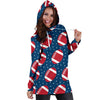 American Football Rugby Ball Print Pattern Women Hoodie Dress-grizzshop