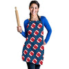 American Football Rugby Ball Print Pattern Women's Apron-grizzshop
