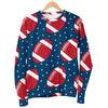 American Football Rugby Ball Print Pattern Women's Sweatshirt-grizzshop