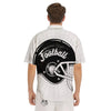 American Football White And Black Print Men's Short Sleeve Shirts-grizzshop