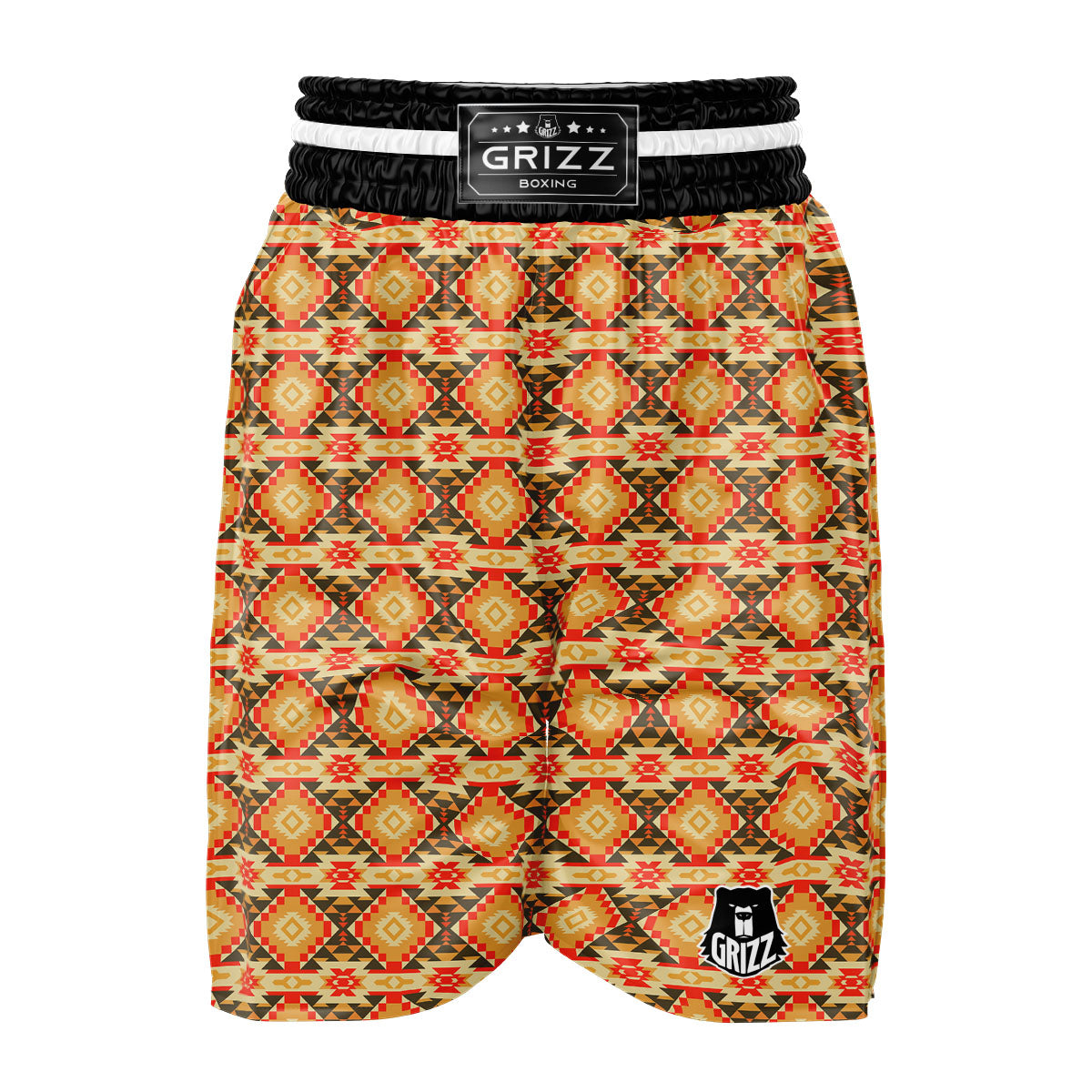 American Geometric Native Print Pattern Boxing Shorts-grizzshop