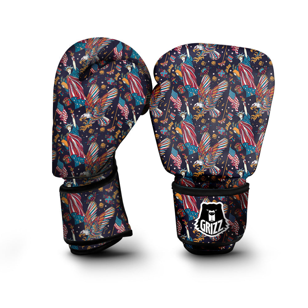 American Independence Day Print Pattern Boxing Gloves-grizzshop