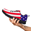 American Military Flag Print Black Sneaker-grizzshop