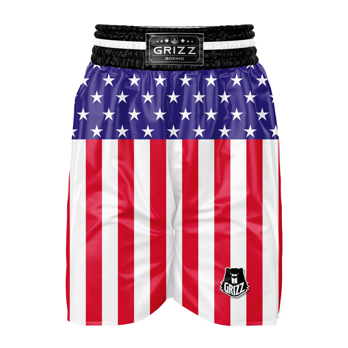 American Military Flag Print Boxing Shorts-grizzshop