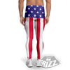 American Military Flag Print Men's Leggings-grizzshop