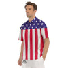 American Military Flag Print Men's Short Sleeve Shirts-grizzshop