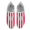 American Military Flag Print White Athletic Shoes-grizzshop