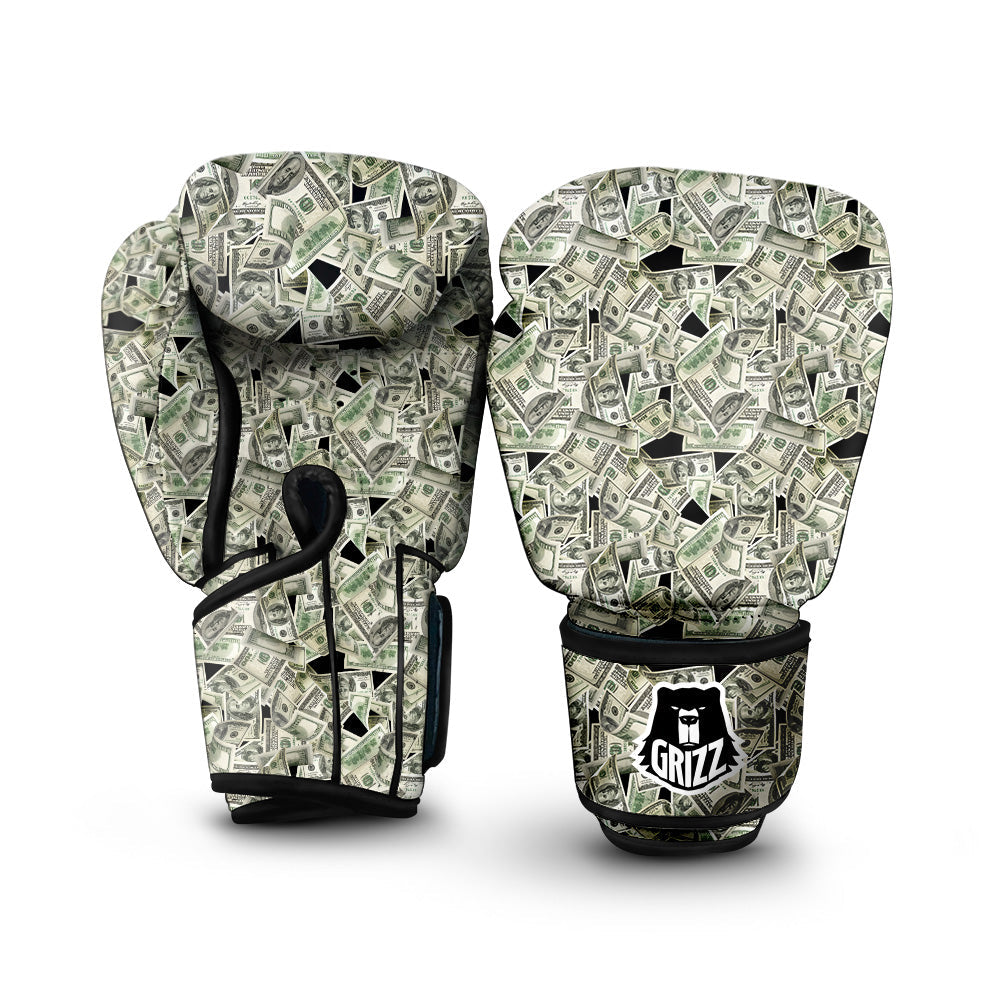 American Money US Dollars Print Pattern Boxing Gloves-grizzshop