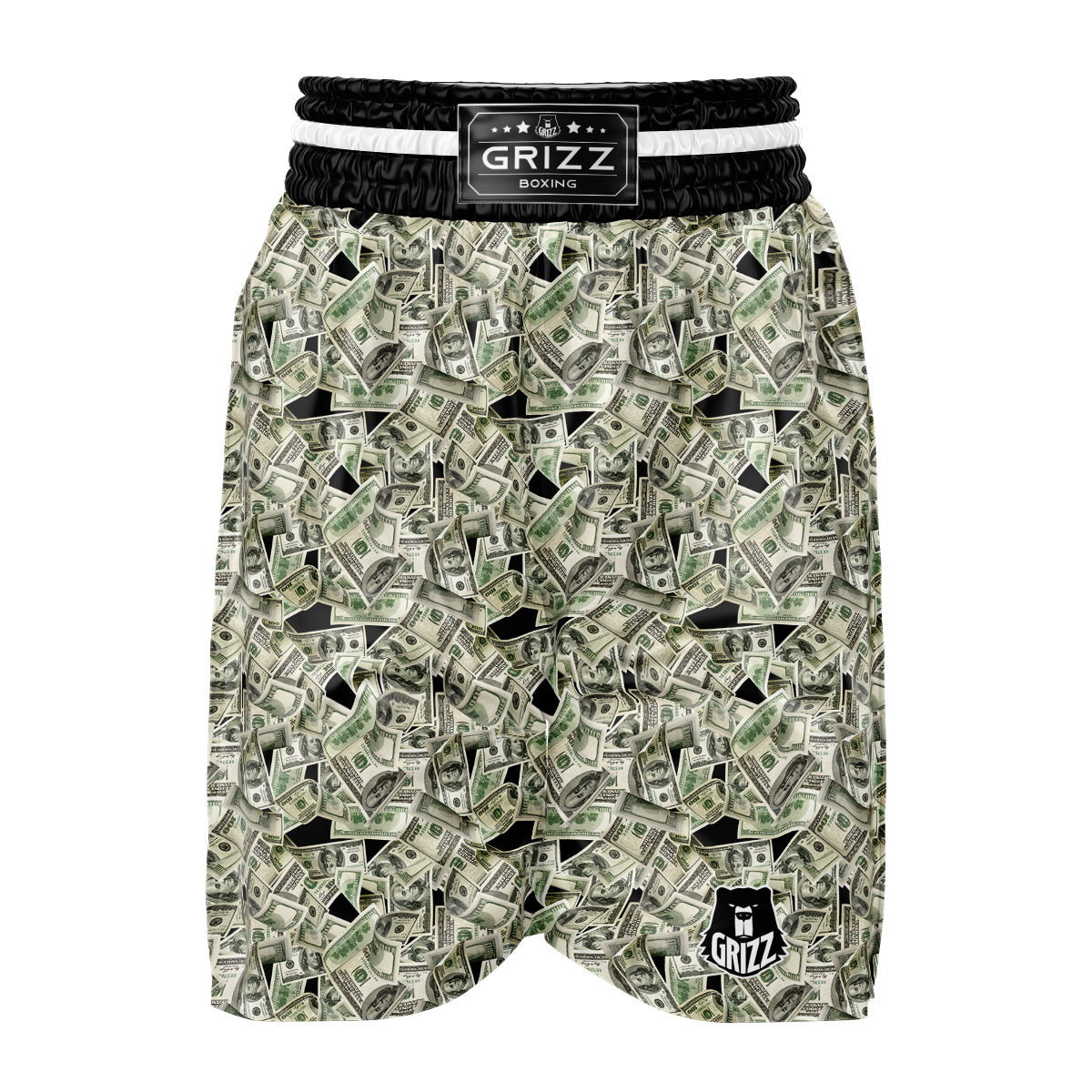American Money US Dollars Print Pattern Boxing Shorts-grizzshop