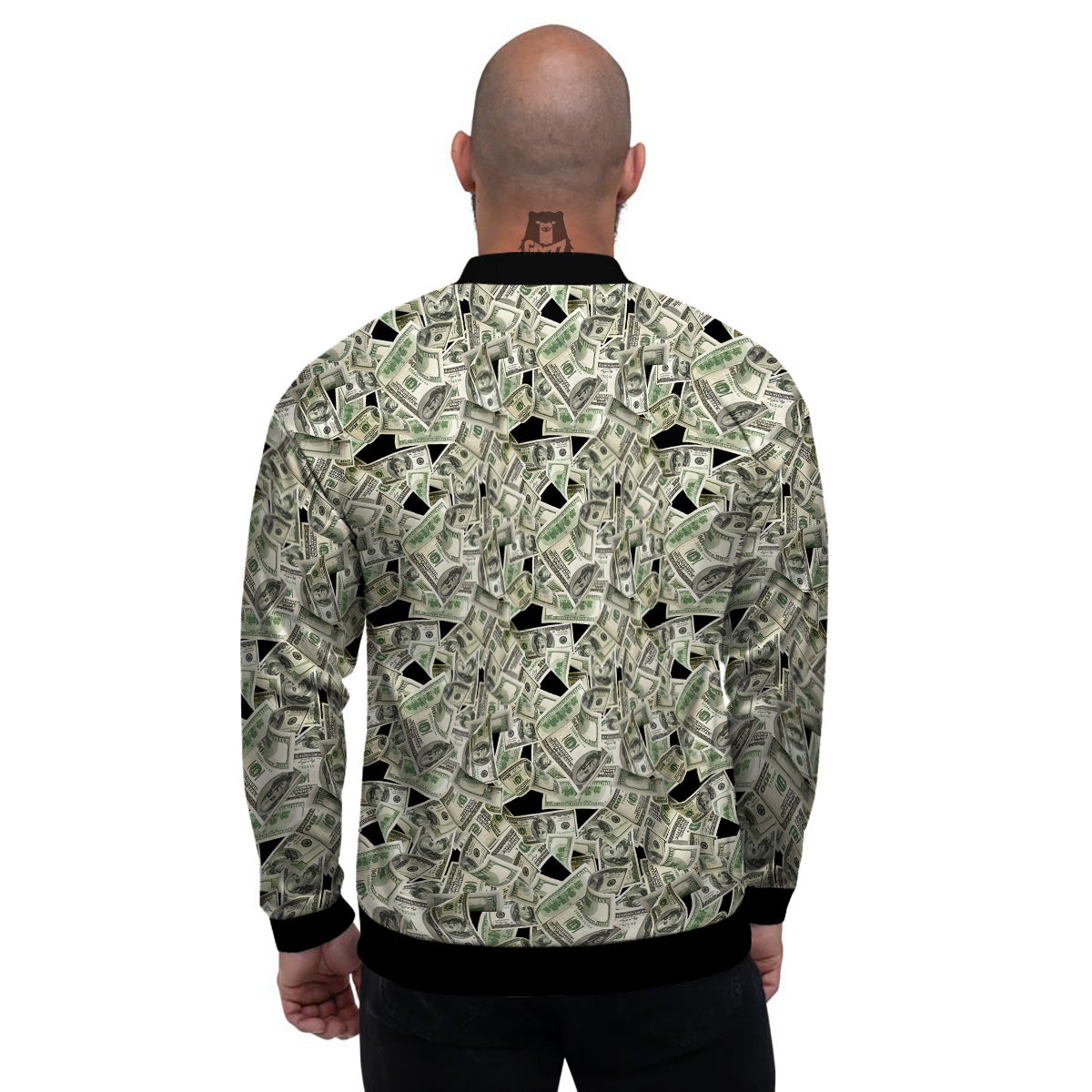 American Money US Dollars Print Pattern Men's Bomber Jacket-grizzshop