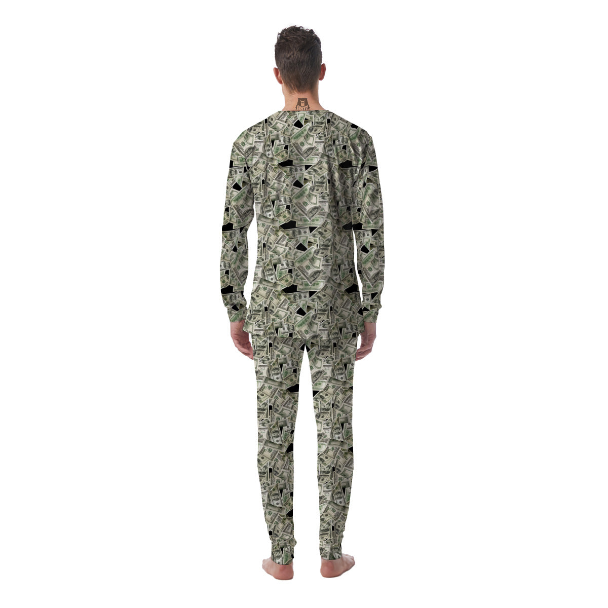 American Money US Dollars Print Pattern Men's Pajamas-grizzshop