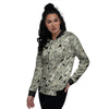 American Money US Dollars Print Pattern Women's Bomber Jacket-grizzshop