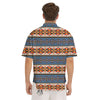 American Native Tribal Navajo Print Men's Short Sleeve Shirts-grizzshop