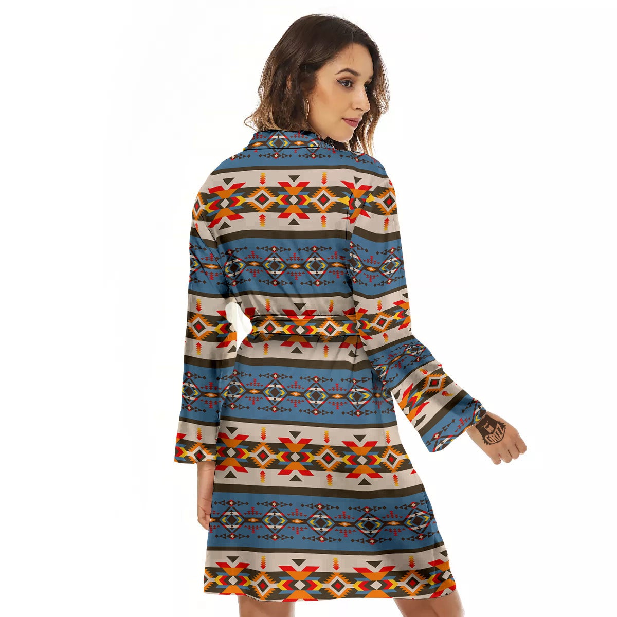 American Native Tribal Navajo Print Women's Robe-grizzshop