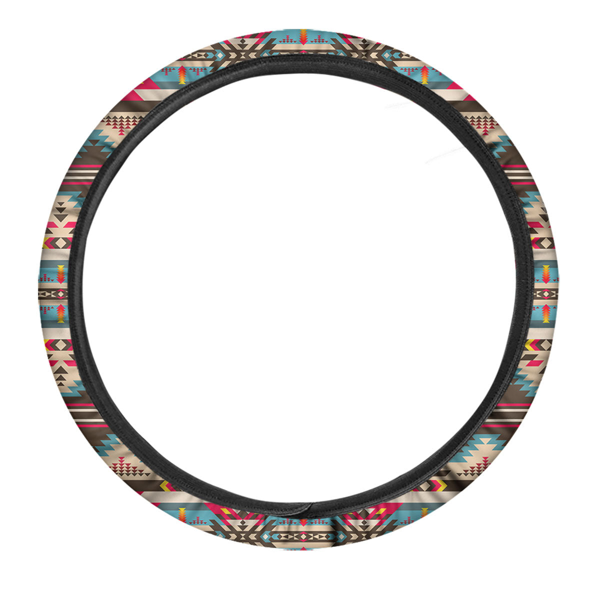 American Native Tribal Print Pattern Car Steering Wheel Cover-grizzshop
