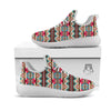 American Native Tribal Print Pattern White Athletic Shoes-grizzshop