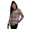 American Native Tribal Print Pattern Women's Bomber Jacket-grizzshop